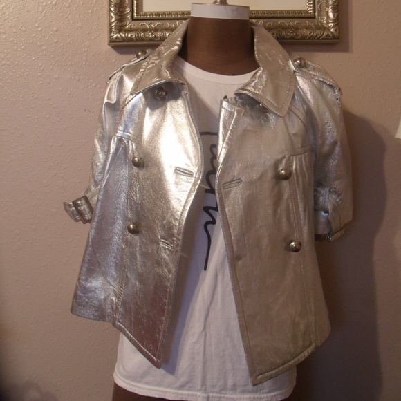 silver short jacket